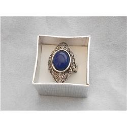 TIBETAN SILVER RING WITH STONE (L800-12)