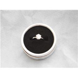 1 CT. WHITE GOLD PLATED SWAROVSKI ELEMENTS CRYSTAL RING (L800-25)