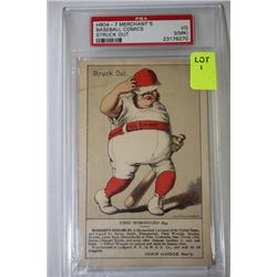 1880's H804 7 MERCHANTS 'STRUCK OUT' BASEBALL COMICS