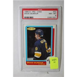 1986 OPEE CHEE DOUG GILMOUR 3RD YEAR CARD