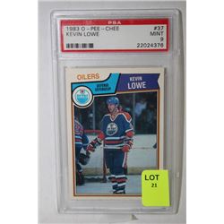 1983 OPEE CHEE KEVIN LOWE 4TH YEAR CARD