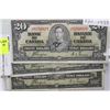 Image 1 : 3x 1937 $20 CANADIAN NOTES