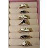Image 1 : PINK RING BOX W/ 7 RINGS