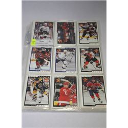 6 SHEETS OF HOCKEY CARDS