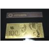 Image 1 : WB GOLD100 CANADA BANKNOTE - 24K CARAT GOLD
