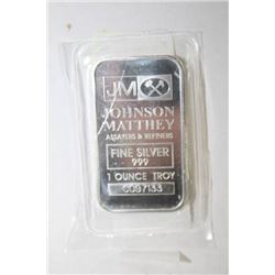 J.M. 1oz SILVER BAR