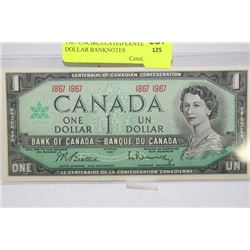 1967 UNCIRCULATED CENTENNIAL 1 DOLLAR BANKNOTE