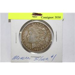 1921 'D'  MORGAN SILVER DOLLAR