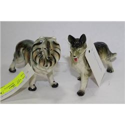 PAIR OF DOG ORNAMENTS