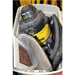 BOX OF ASSORTED TOOLS INCLUDES ROUTER TABLE,