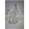 Image 1 : FOUR ERLENMEYER FLASKS OF DIFFERENT SHAPES & SIZE