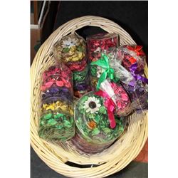 WICKER BASKET FILLED W/ POTPOURI