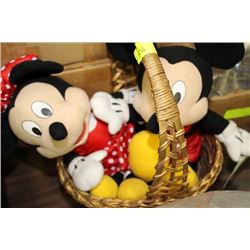 NEW WALT DISNEY 14.5" PLUSH MICKEY AND MINI IN BOX
