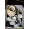 Image 1 : BOX OF ASSORTED DISHES AND OTHER HOUSEHOLD ITEMS