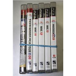BUNDLE OF 6 PS3 GAMES