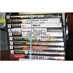 BUNDLE OF 10 PS2 GAMES
