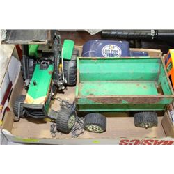BOX WITH CLASSIC TONKA TRACTOR W/TRAILER