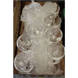 9 VINTAGE CRYSTAL TALL WINE GLASSES