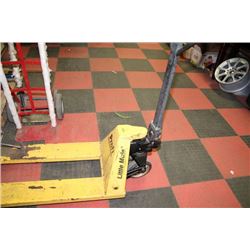 NARROW FIT PALLET JACK,  ** AS-IS**