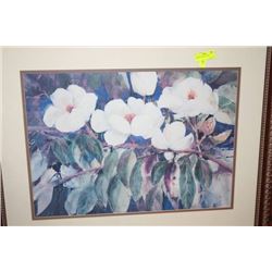 FRAMED FLORAL PICTURE  37x30