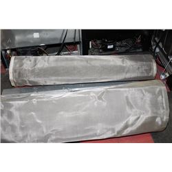 TWO ROLLS OF STAINLESS STEEL SCREEN, CLAMP ON