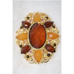 ANTIQUE BROACH W/ MULTI COLOR STONES