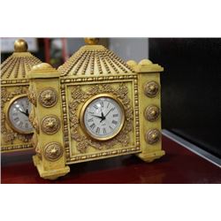 GOLD TONE MANTLE CLOCK