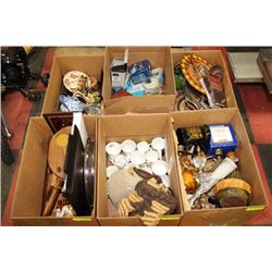 SMALL PALLET WITH 6 BOXES OF ASSORTED ESTATE MISC