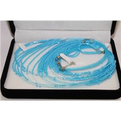 BEADED JEWELLERY SET, 3PC, AS THEY COME