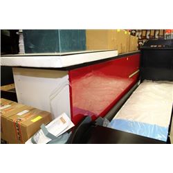 RED COUNTER WITH 3 DRAWERS