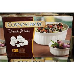 CORNINGWARE FRENCH WHITE 14 PIECE COOKWARE SET