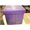 Image 1 : SHOWHOME PURPLE STORAGE STOOL
