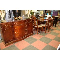 1940'S DINING ROOM SUITE - TABLE, 6 CHAIRS