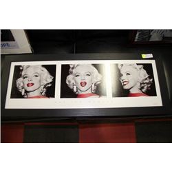 MARILYN MONROE - WOOD FRAMED 3 HEAD SHOT PICTURES