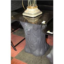 Tree Stump with Birds Glass - Top Side