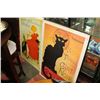 Image 1 : SET OF TWO LARGE WOOD CAT POSTER PLAQUES