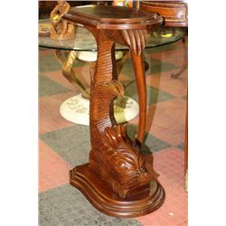 PAIR OF WOOD CARVED FISH STANDS