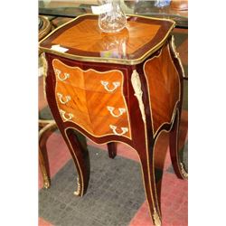 WOOD 3 DRAWER END TABLE