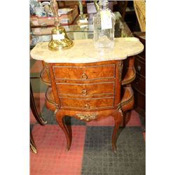 MARBLE TONE 3 DRAWER SIDE TABLE