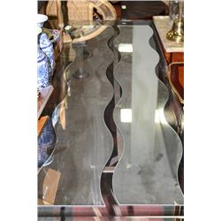 SHOWHOME PAIR OF WAVY MIRRORS