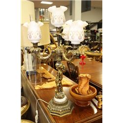 VINTAGE ESTATE CHERUB LAMP
