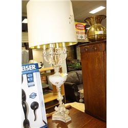 VINTAGE STYLE METAL AND GLASS LAMP