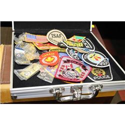 Silver Case w/ Collection of Police