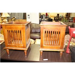 PAIR OF MAHOGANY PLANTERS