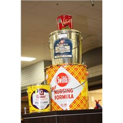 FOUR VINTAGE COLLECTOR TINS