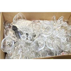 ESTATE BOX OF CRYSTAL GLASSES