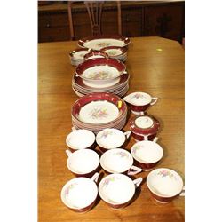 SALEM 23K GOLD TRIM BONE CHINA SET