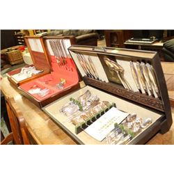 THREE SILVERWARE SETS ( TWO INCOMPLETE)