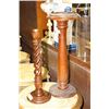 Image 1 : MAHOGANY PLANT STAND SOLD WITH CANDLE HOLDER