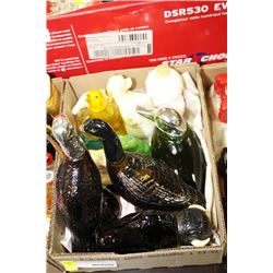 BOX OF AVON ANIMAL CALOGNE BOTTLES